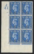 2½d Light Blue Cylinder Control J41 81 No Dot perf 5(E/I) UNMOUNTED MINT/MNH