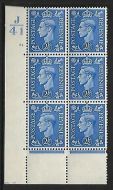 2½d Light Blue Cylinder Control J41 81 Dot perf 5(E/I) UNMOUNTED MINT/MNH