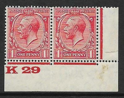 1d Scarlet Block Cypher Control K29 MOUNTED MINT