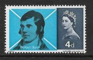 1966 Burns 4d with large shift of Blue down  right UNMOUNTED MINT/MNH