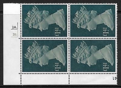 GB QEII MACHIN 1977 Large Format High Value £1.41 2A3B dot cylinder MNH