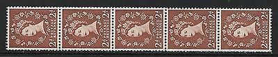 S45 Vertical Wilding 2d 1B Blue Phos Coil strip UNMOUNTED MINT MNH
