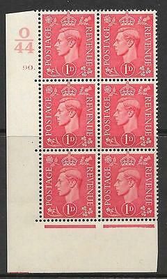 1d Pale scarlet O44 90 Dot cylinder block UNMOUNTED MINT