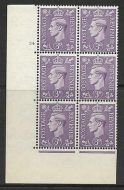 3d Pale Violet 34 No Dot cylinder block perf 5(E I) UNMOUNTED MINT MNH
