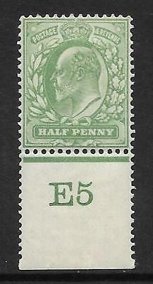 Sg 218 ½d Yellowish-Green Control E5 perf De La Rue MOUNTED MINT MM