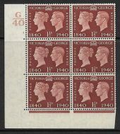 Sg 481 1½d 1940 Centenary Cylinder G40 3 No Dot UNMOUNTED MINT