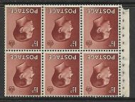 PB3a 1½d Edward VIII Booklet pane perf type E UNMOUNTED MINT