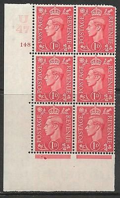 1d Pale scarlet U47 148 No Dot perf 5(E I) UNMOUNTED MINT