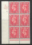 1d Pale scarlet L42 76 No Dot perf 6(I P) UNMOUNTED MINT MNH