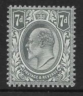 Sg 249 M37(1) 7d Grey Black De La Rue UNMOUNTED MINT