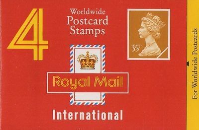 GK5 1993 Worldwide Postcard Booklet 4 x 35p - complete - No Cylinder