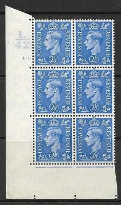 2½d Light Blue Cylinder Control L42 101 No Dot perf 5(E I) UNMOUNTED MINT