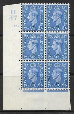 2½d Light Blue Cylinder Control U47 225 No Dot perf 5(E I) UNMOUNTED MINT