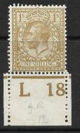 N32(1) 1 - Bistre Royal Cypher Control L 18 perf MOUNTED MINT