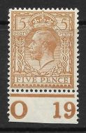N25(3) 5d Yellow Brown Royal Cypher Control O19 perf L.MOUNTED MINT