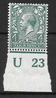 N23(1) 4d Grey Green Royal Cypher Control U23 imperf MOUNTED MINT