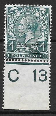 N23(4) 4d Slate Green Royal Cypher Control C13 perf MOUNTED MINT