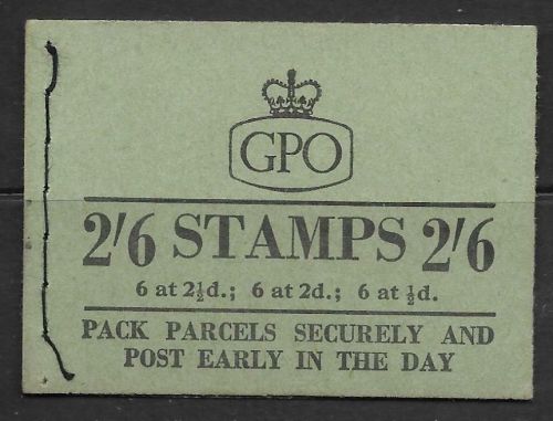 F57 2 6 GPO Wilding booklet - Aug 1957 All pane Inv UNMOUNTED MINT MNH