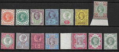 1887 Jubilee set Sg 197 - Sg 214 including both ½d and 1 - UNMOUNTED MINT MNH