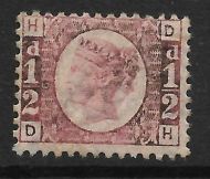 sg48 ½d Rose Red Plate 6 Lettered D-H MOUNTED MINT