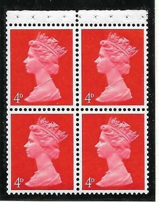 UB15 Pre-decimal Machin Booklet Pane Perf P - UNMOUNTED MINT MNH