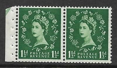 SB61 Wilding booklet pane Tudor Crown perf type E(½v) UNMOUNTED MNT