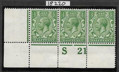 N14(-)var ½d Cobalt Yellow-Green Royal Cypher Hendon cert UNMOUNTED MINT
