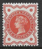 K27(-) Unlisted ½d Very Deep Vermilion Jubilee single with cert UNMOUNTED MINT