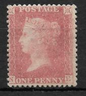 Sg C12 1d Penny Red plate 51 Lettered N-E MOUNTED MINT - No Gum