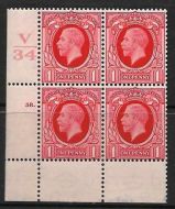 1934 1d Photogravure Control V34 5R Dot UNMOUNTED MINT