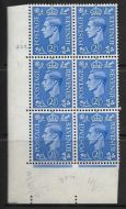 2½d Light Blue Cylinder Control 235 Dot perf 5(E I) UNMOUNTED MINT