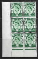 Sg XS22b 1958 1 3 Scotland on Cream paper Cyl 4 No Dot with flaw UNMOUNTED MINT