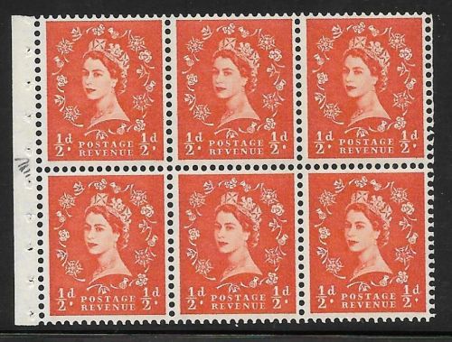 SB14a Graphite Wilding booklet pane perf type I UNMOUNTED MNT MNH