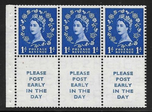 SB24 Wilding booklet pane Tudor perf type I UNMOUNTED MNT