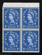 SB33a 1d Crowns Right Wilding booklet pane perf type I 1 2v UNMOUNTED MNT