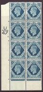 1939 10d Turquoise-blue M43 1 No Dot perf 5(EI E) block 6 UNMOUNTED MINT