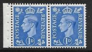 QB17 perf type E  -1d Light Ultramarine Booklet pane UNMOUNTED MINT MNH