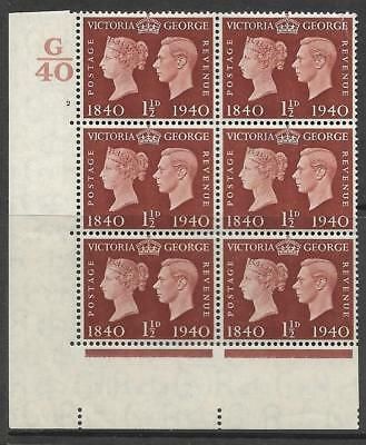 Sg 481 1940 Centenary Cylinder G40 2 No Dot UNMOUNTED MINT MNH