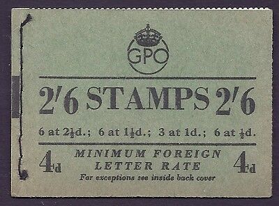 F4 2 6 Wilding  GVI GPO Booklet - complete - Aug 53 UNMOUNTED MINT
