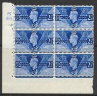 Sg 491 1946 Victory Cylinder S46 10 No Dot perf type 5(E I) UNMOUNTED MINT MNH