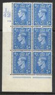 2½d Light Blue Cylinder Control L42 104 Dot perf 5(E I) UNMOUNTED MINT MNH
