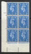 2½d Light Blue Cylinder Control 255 Dot perf 5(E I) UNMOUNTED MINT MNH