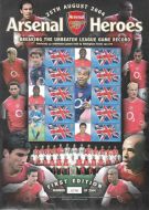 BC-041 GB 2004 Arsenal Heroes - Smiler sheet UNMOUNTED MINT