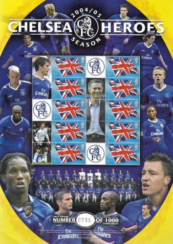 BC-043 GB 2004 05 Chelsea Heroes - Smiler sheet UNMOUNTED MINT