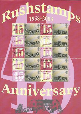 BC-017 GB 2003 Rushstamps 45th Anniversary Smiler sheet UNMOUNTED MINT MNH