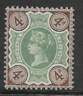 Sg 205 Spec K33(1) 4d Green & Purple Brown Jubilee UNMOUNTED MINT/MNH