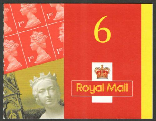 MB2 Stamps 6 x 1st class stamps barcode booklet - Self Adhesive - No Cyl