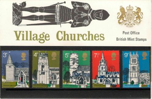 1972 Village Churches Presentation pack UNMOUNTED MINT