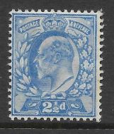 Sg 230 M16(2) 2½d Ultramarine De La Rue UNMOUNTED MINT