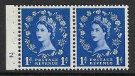 SB22a Wilding booklet pane with flaw perf type E Cyl E2 UNMOUNTED MNT